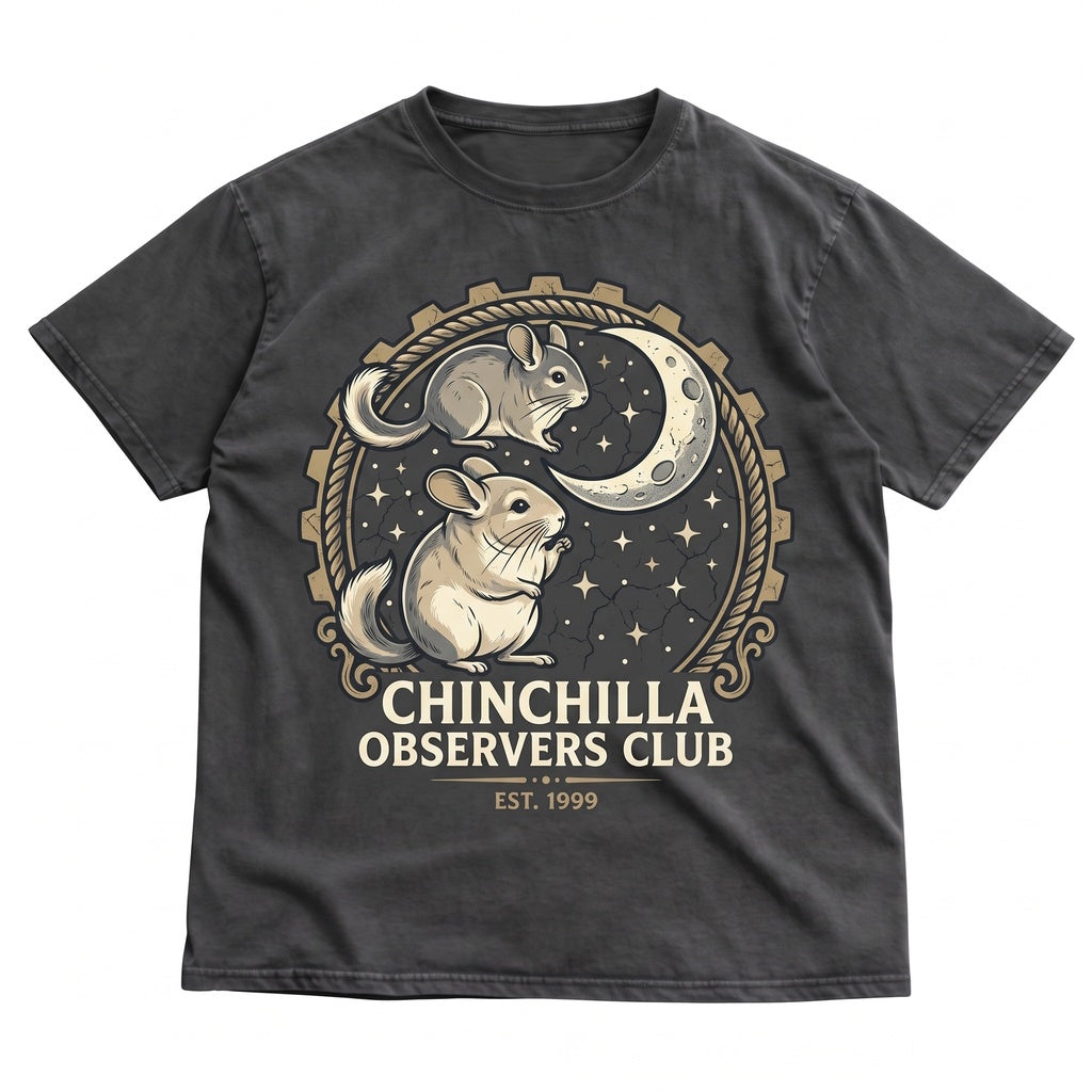 Cute Three Chinchilla Moon Graphic Animal Lover Pet Rodent Mom Gift Unisex TShirt
