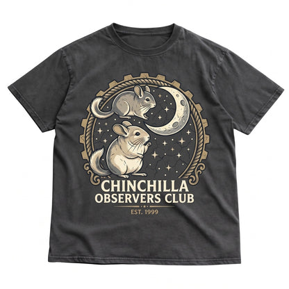 Cute Three Chinchilla Moon Graphic Animal Lover Pet Rodent Mom Gift Unisex TShirt