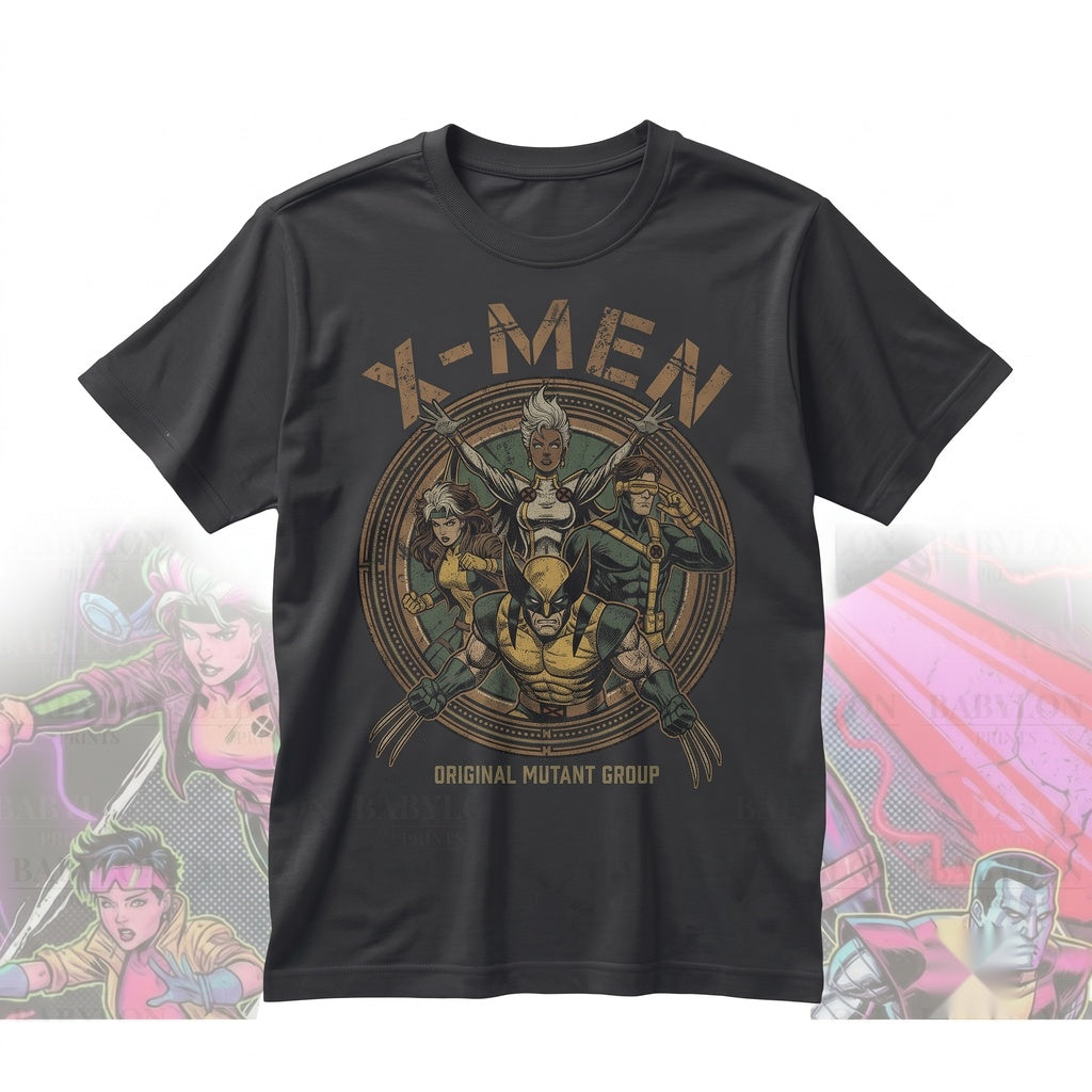Oversized 90s Vintage Mutant Comic Superhero Wolverine Cyclops Rogue Graphic Apparel Unisex TShirt