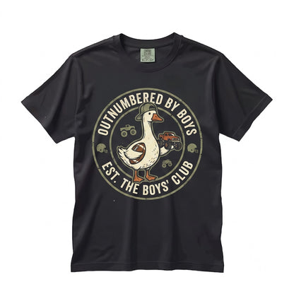 Outnumbered by Boys Funny Mom Goose Mama Dad Father Day Gift Graphic Unisex TShirt