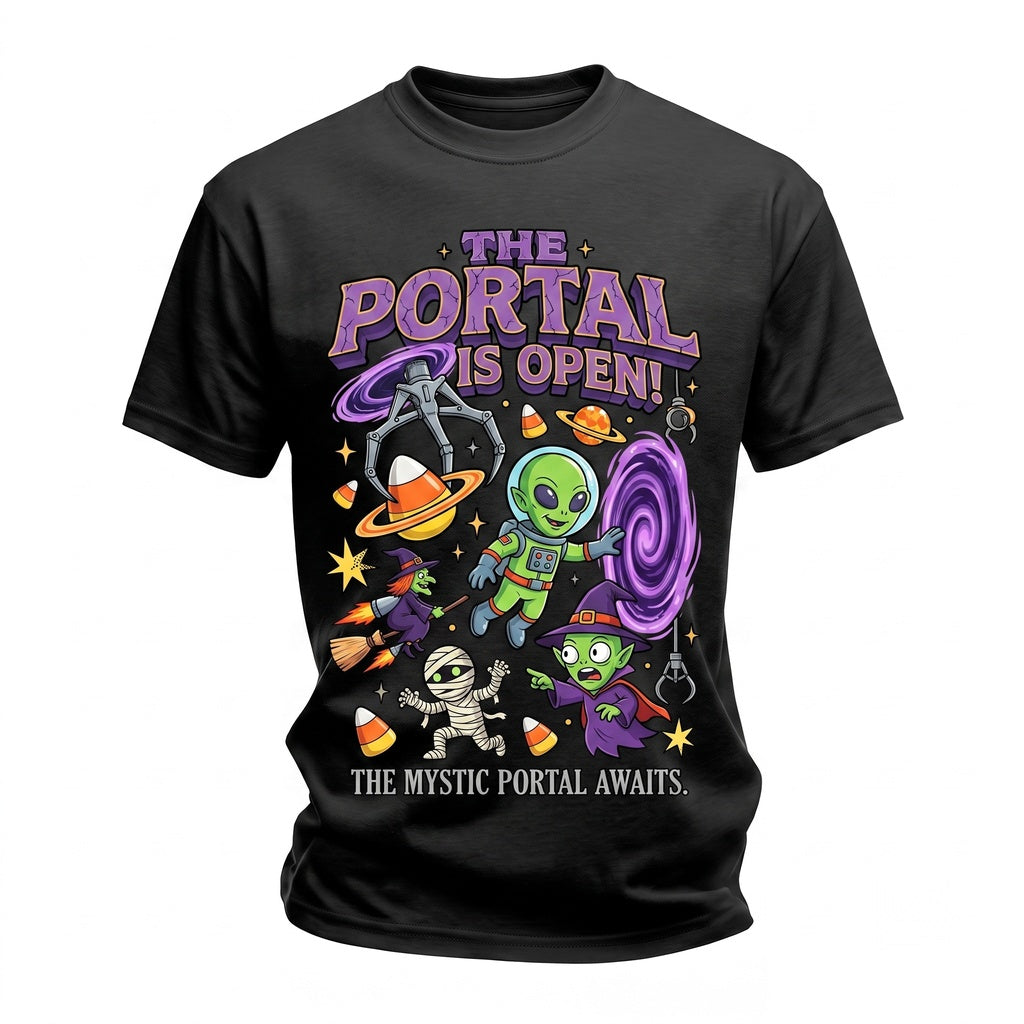 Cute Spooky Halloween Alien Mystic Portal Claw Toddler Unisex TShirt