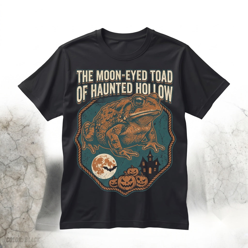 Spooky Season Funny Frog Halloween Dark Amphibian Vintage Party Unisex TShirt