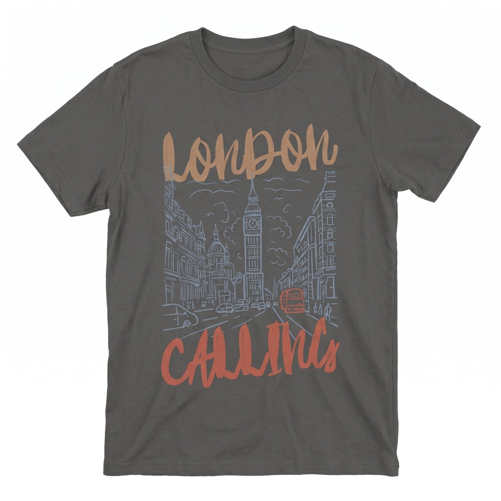 London Calling Graphic Cotton Vintage British Punk Rock Music Apparel Unisex TShirt