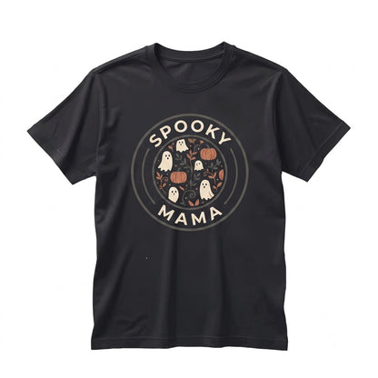 Retro Groovy Halloween Mama Ghost Hooded Sweatshirt Hippie Spooky Vibes Unisex TShirt