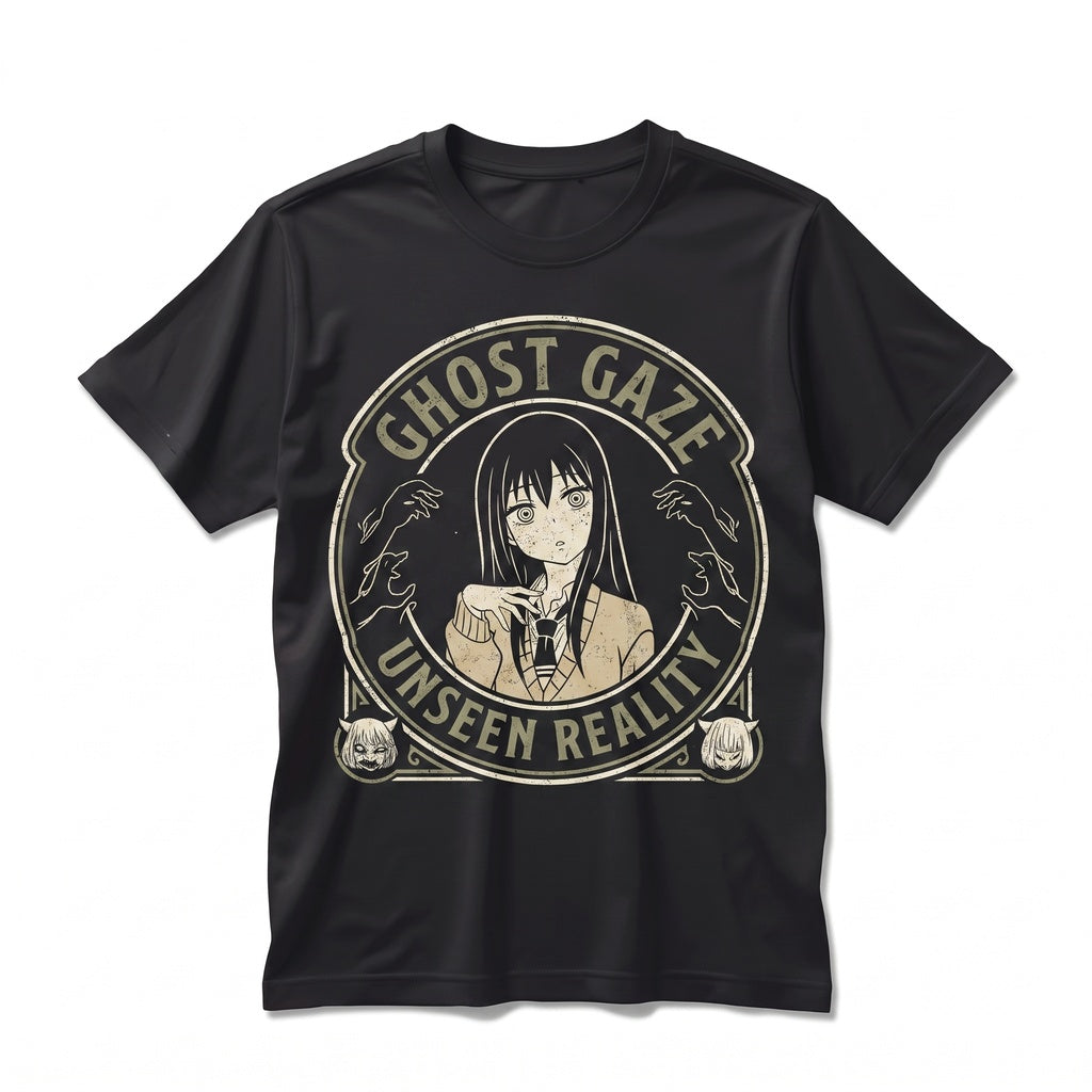 Aesthetic Anime Horror Girl Graphic Harajuku Japanese Streetwear Alt Fashion Unisex TShirt
