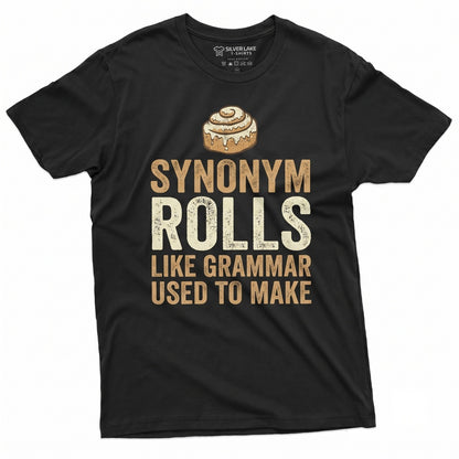 Synonym Rolls Funny English Teacher Grammar Pun Book Lover Gift For Her Bookworm Unisex TShirt
