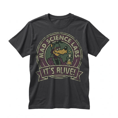 Vintage Silly Mad Scientist Halloween Monster Laboratory Frankenstein Spooky Family Vacation Apparel Unisex TShirt