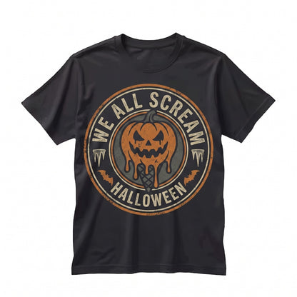 We All Scream Spooky Halloween Ice Cream Cone Summer Goth Pumpkin Summerween Unisex TShirt