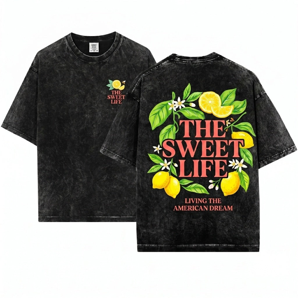La Dolce Vita Italian Summer Graphic Unisex Wash T-Shirt