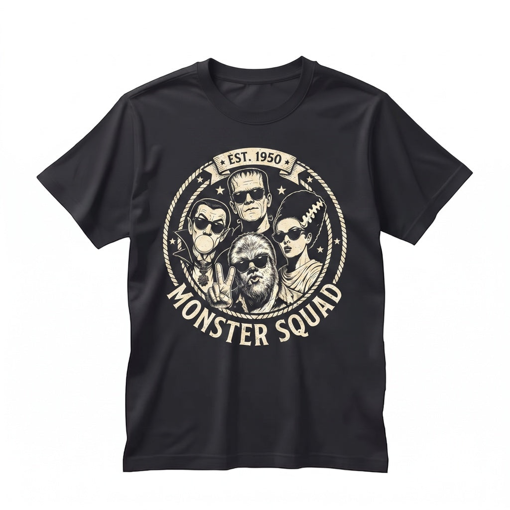 Retro Halloween Monster Selfie Apparel Frankenstein Werewolf Dracula Bubblegum Funny Spooky Season Unisex TShirt