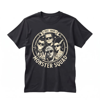 Retro Halloween Monster Selfie Apparel Frankenstein Werewolf Dracula Bubblegum Funny Spooky Season Unisex TShirt