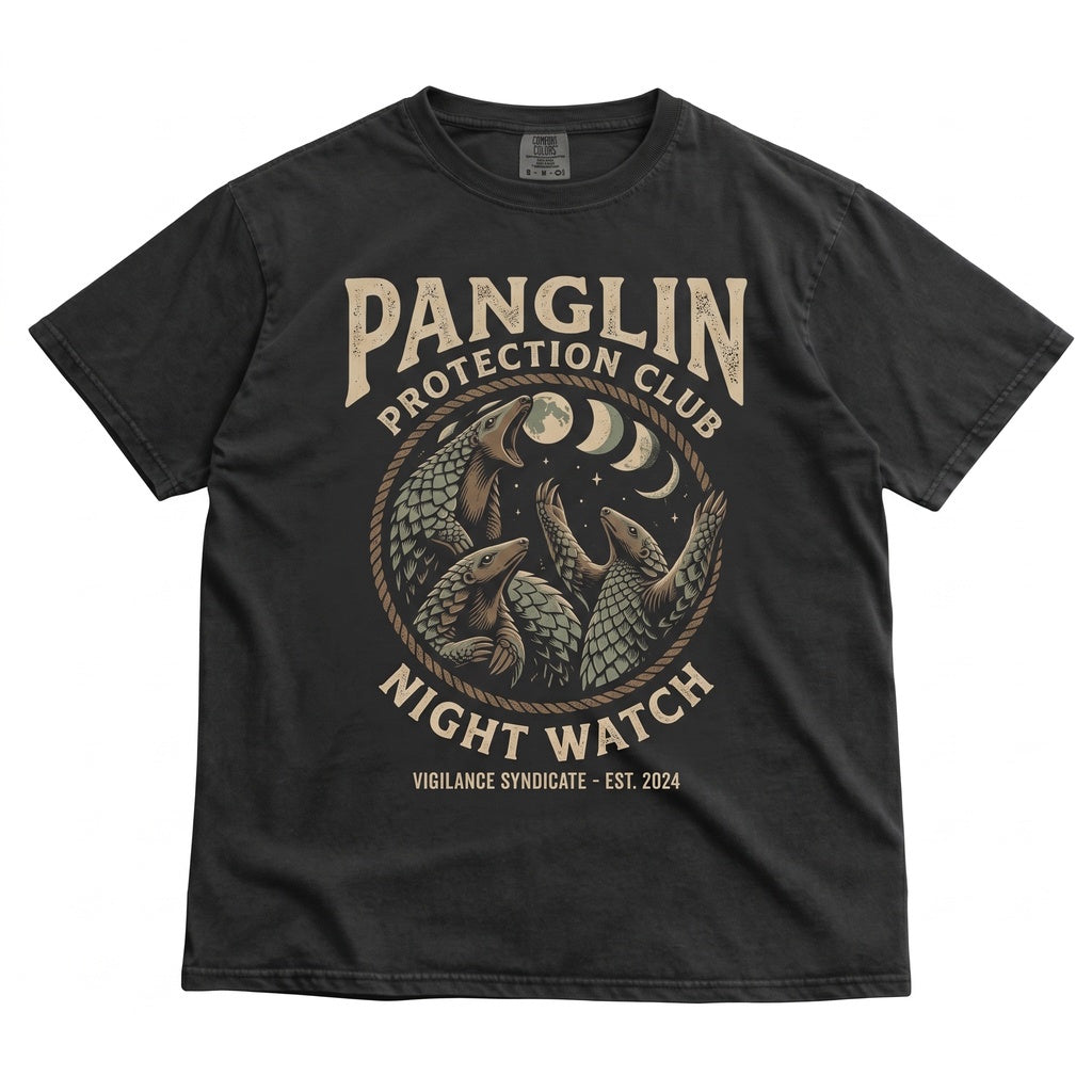 Funny Three Pangolin Moon Graphic Vintage Cute Armadillo Scale Animal Lover Apparel Unisex TShirt