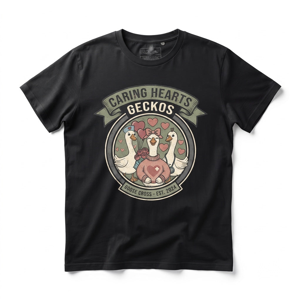 Funny Nurse Valentine Silly Goose Caring Hearts ER RN Appreciation Unisex TShirt