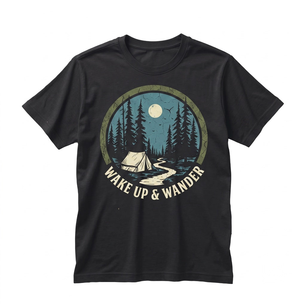 Vintage Nature Forest Outdoor Camping Graphic Unisex TShirt