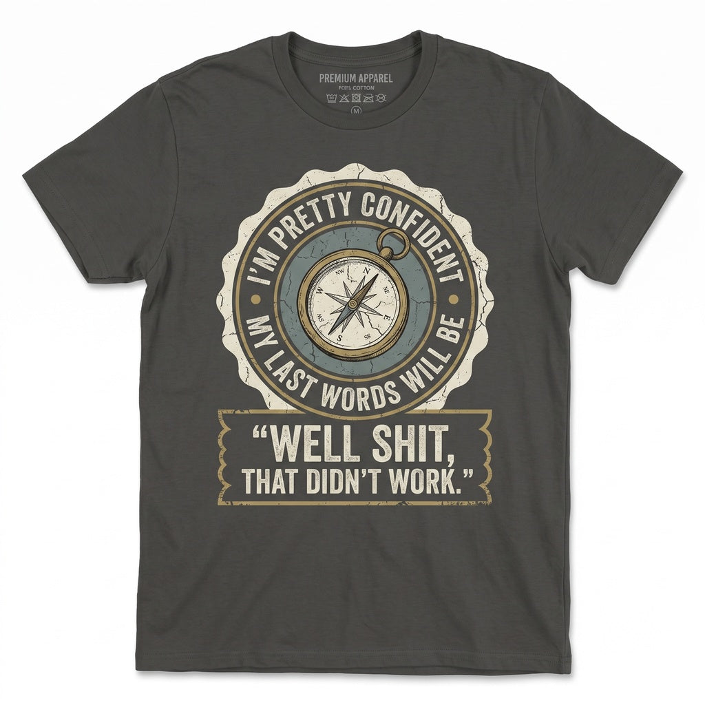 Im Pretty Confident My Last Words Will Be That Didnt Work Funny Sarcastic Graphic Birthday Gift Humorous Rude Apparel Unisex