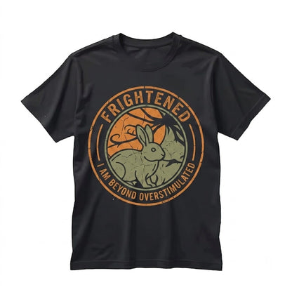 Vintage Japanese Frightened Rabbit Graphic Cotton Apparel Unisex TShirt