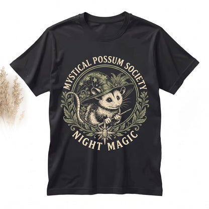 Opossum Witch Hat Halloween Spooky Magic Animal Graphic Unisex TShirt