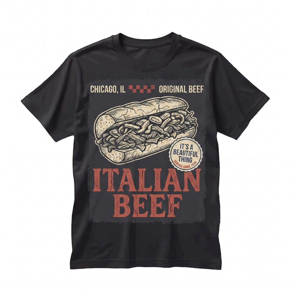 Vintage Chicagoland Italian Beef Original Restaurant Bear Graphic Unisex TShirt