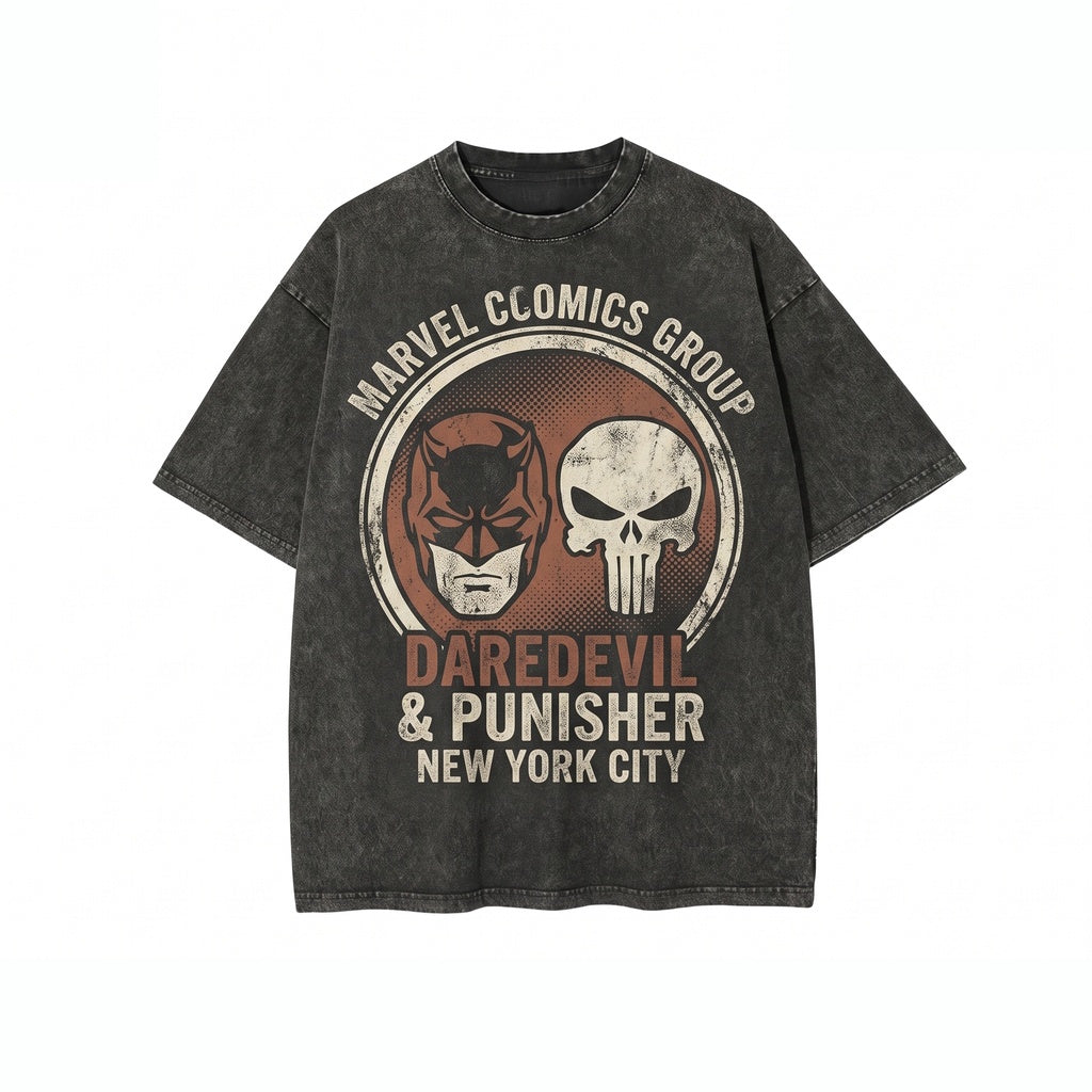 Oversized Matt Murdock Comic Graphic Hells Kitchen Vigilante Retro Vintage Streetwear Unisex TShirt