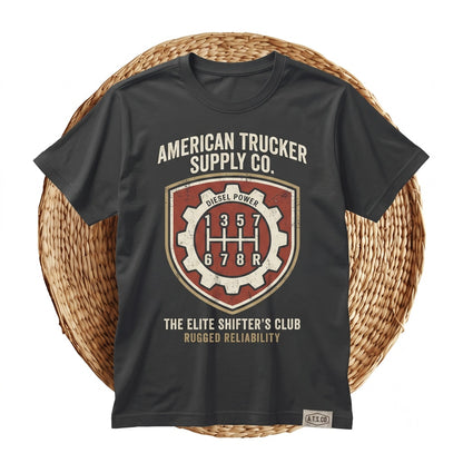 Funny Trucker Gearshift Semi Driver Gift Big Rig Transmission Graphic Outfit for Men Unisex TShirt