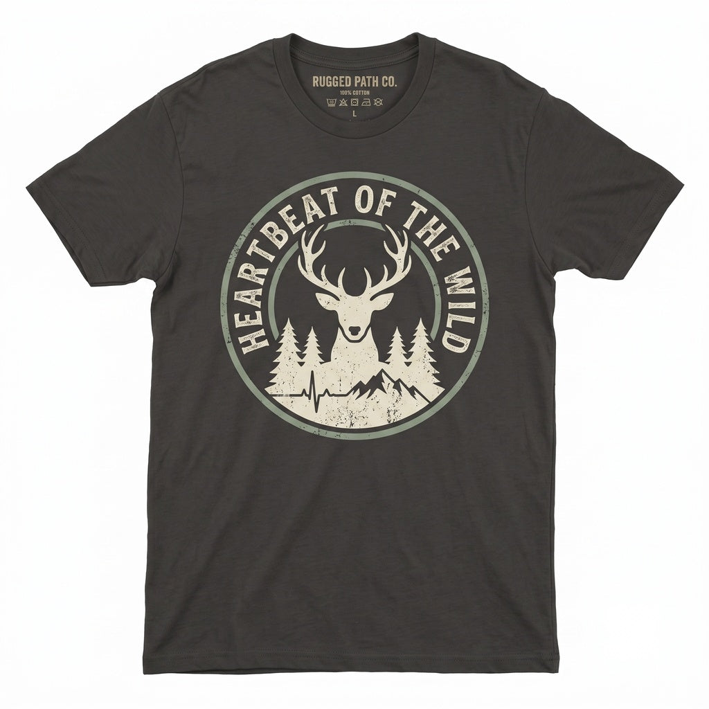 Deer Hunting Buck Heartbeat Pulse Hunter Lover Men Outdoor Graphic Unisex TShirt