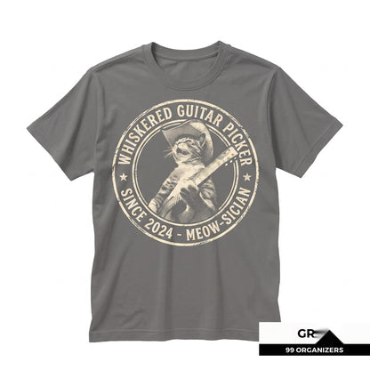 Funny Country Western Cowboy Cat Graphic Apparel - Vintage Kitten Rodeo Novelty Unisex TShirt