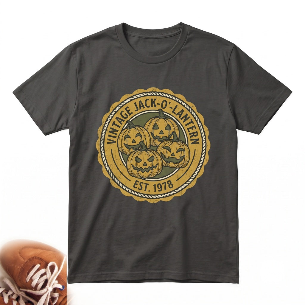 Spooky Pumpkin Jack-o-Lantern Halloween Fall Crewneck Sweatshirt Graphic Unisex TShirt