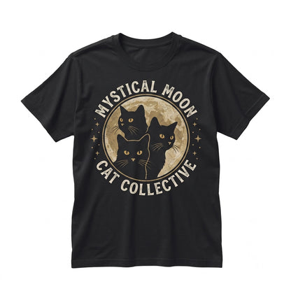 Vintage Black Cat Moon Witchy Gothic Celestial Halloween Lover Gift Unisex TShirt