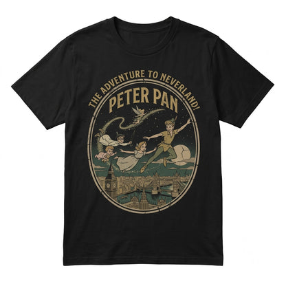 Oversized Peter Pan Wendy Neverland Vintage Ride Matching Park Flight Gift Unisex TShirt