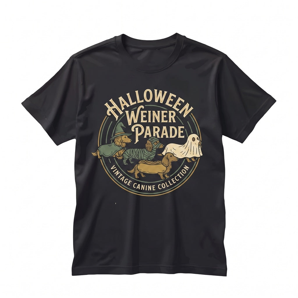 Retro Fall Dachshund Wiener Dog Halloween Pumpkin Costume Graphic Spooky Season Unisex TShirt