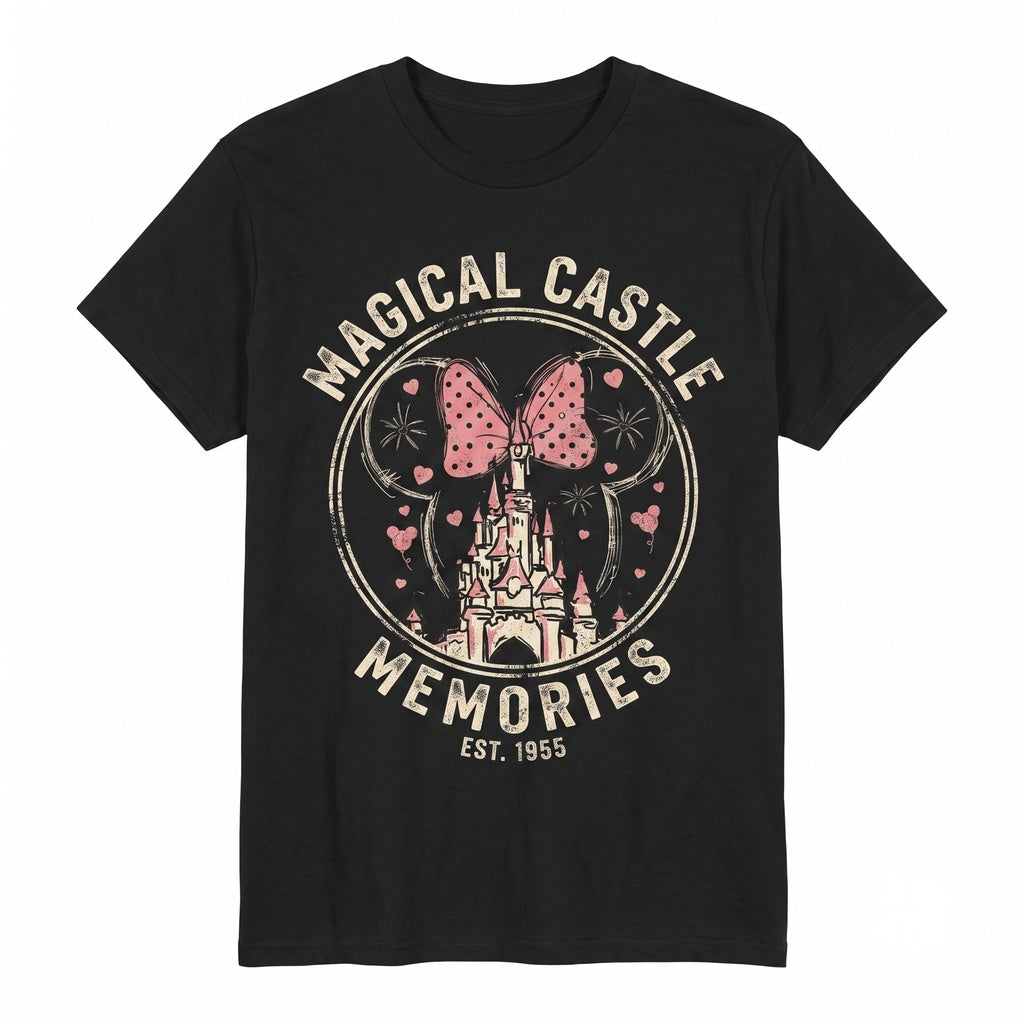 Magical Theme Park Princess Coquette Mouse Bow Girls Family Vacation Unisex TShirt