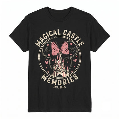 Magical Theme Park Princess Coquette Mouse Bow Girls Family Vacation Unisex TShirt