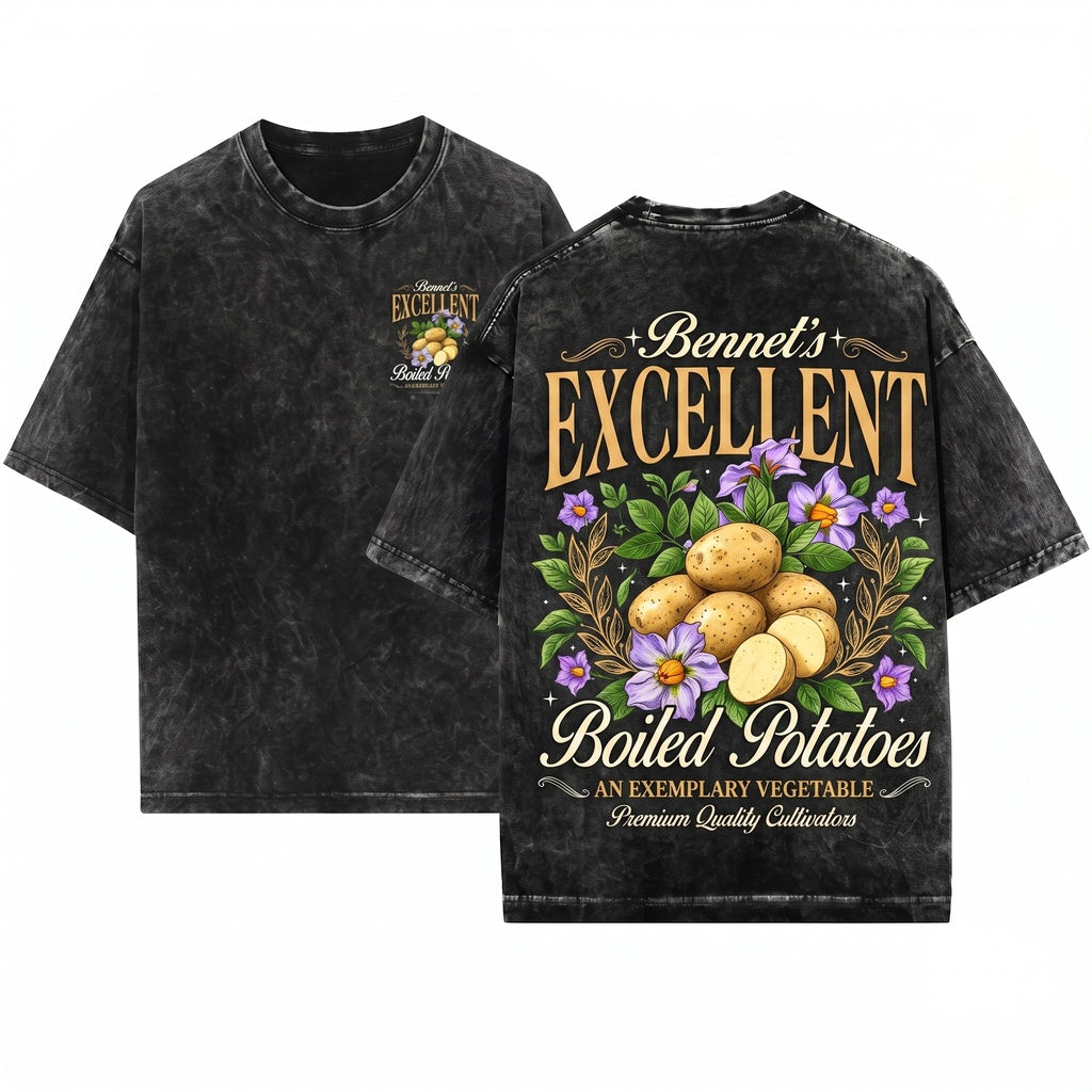 Excellent Boiled Potatoes Pride Prejudice Jane Austen Pemberley Bookish Mr Darcy Funny Literature Gift Graphic Unisex Wash T-Shirt