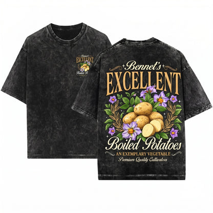 Excellent Boiled Potatoes Pride Prejudice Jane Austen Pemberley Bookish Mr Darcy Funny Literature Gift Graphic Unisex Wash T-Shirt