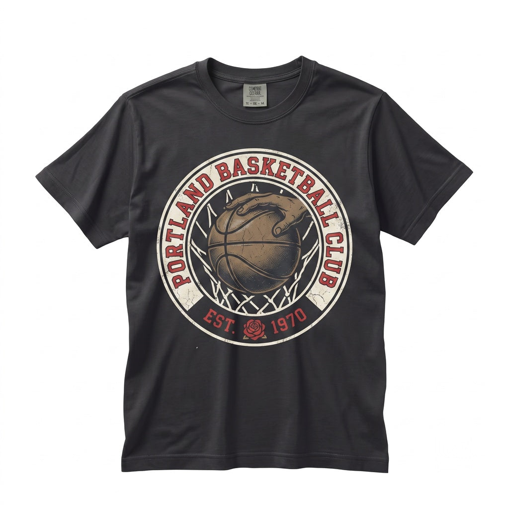 Retro Portland Basketball Streetwear Graphic Game Day Fan Apparel Unisex TShirt