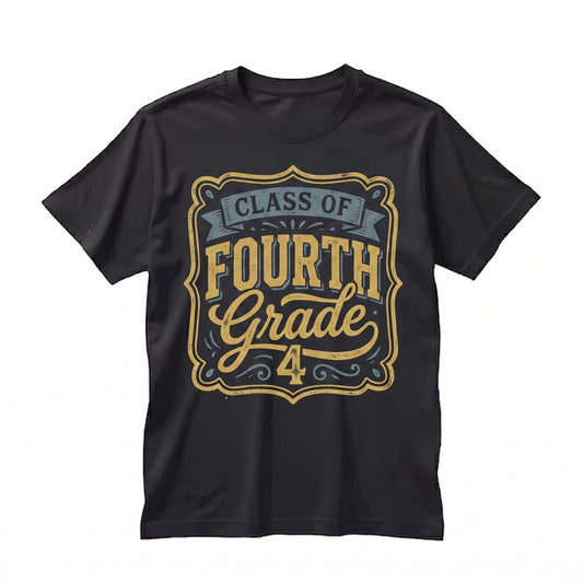 4th Grade Teacher Back to School Cute Blue Polka Dot Cottagecore Aesthetic Unisex TShirt