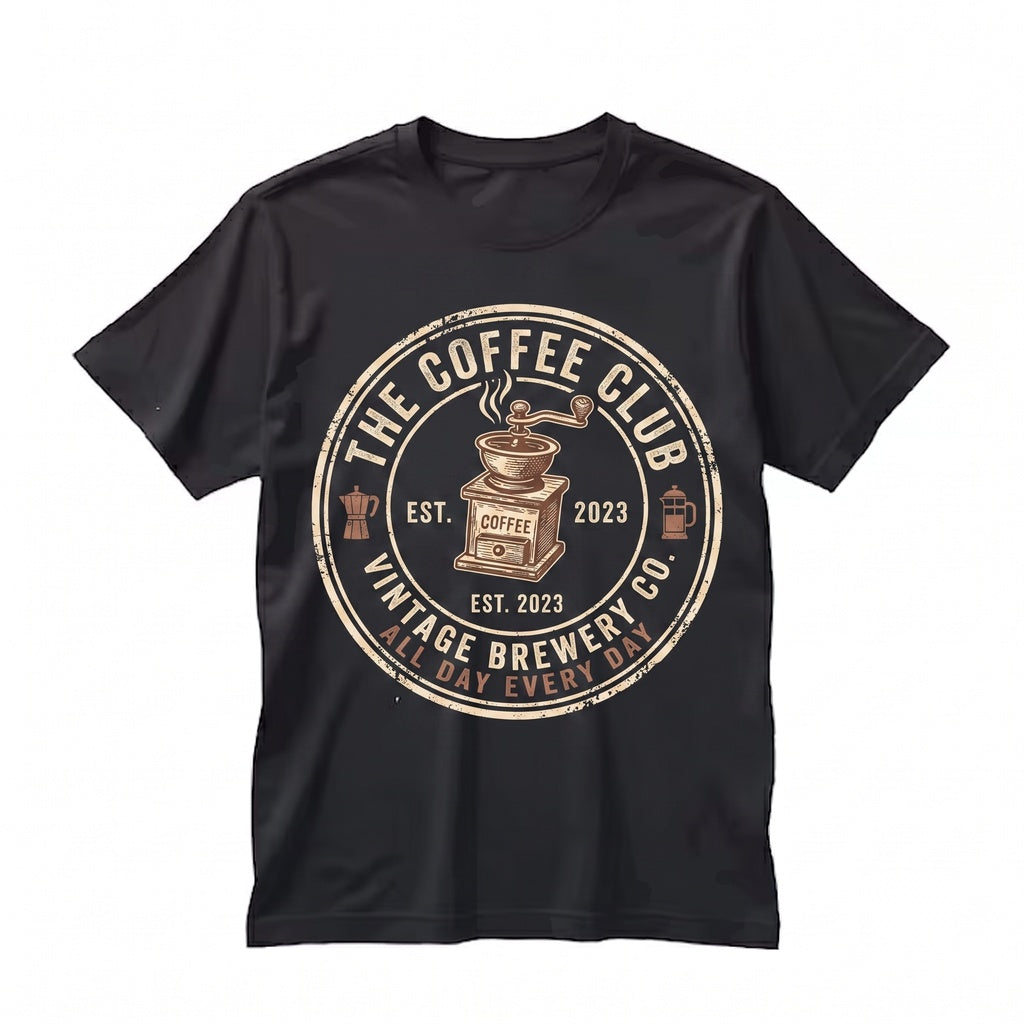 Vintage Coffee Club All Day Barista Cafe Lover Graphic Gift Unisex TShirt
