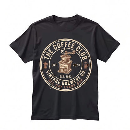 Vintage Coffee Club All Day Barista Cafe Lover Graphic Gift Unisex TShirt