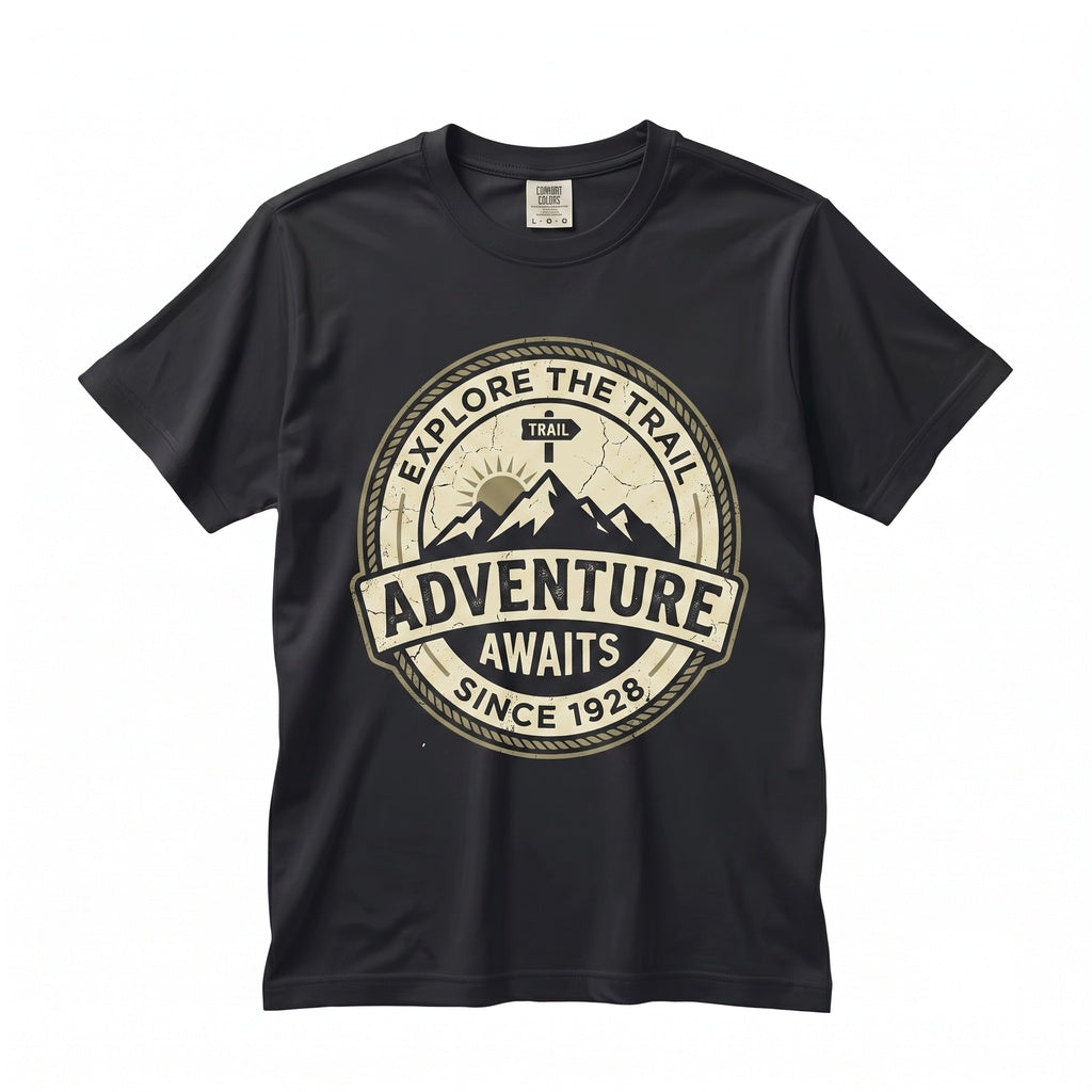 Adventure Awaits Trail Trekking Hiking Camper Life Lover Outdoor Unisex TShirt
