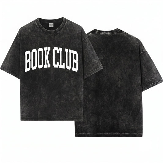 Vintage Minimalist Book Club Unisex Garment-Dyed Graphic T-Shirt