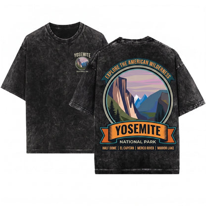 Yosemite National Park US Vintage California Lover Gifts Camping Hiking Travel Outdoors Souvenirs Birthday Present Unisex Wash
