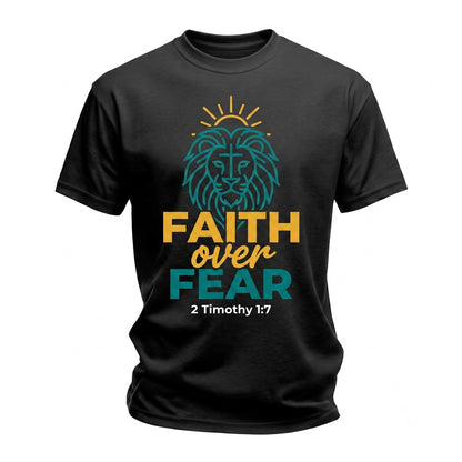 Faith Over Fear 2 Timothy 17 Christian Minimalist Religious Unisex TShirt