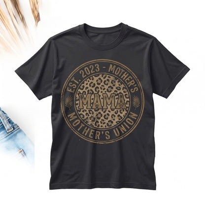Mama Mothers Day Leopard Print Camo Checkered Varsity Graphic Unisex TShirt