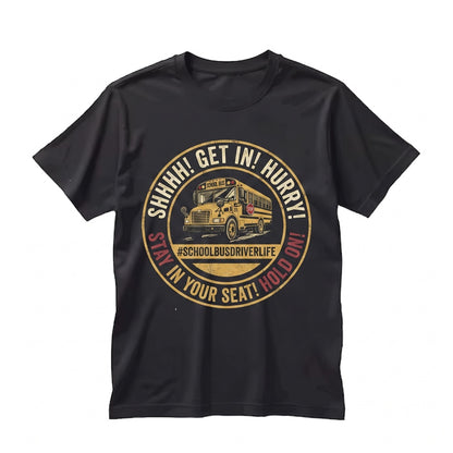 Funny School Bus Driver Life Transportation Student Safety Worker Gift Chaotic Route Humor Graphic Apparel for Men Women Unisex