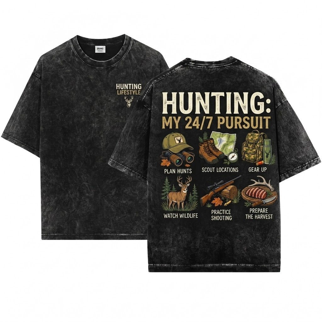 Things I Do In My Spare Time Deer Hunting Outdoorsman Dad Gift Hobby Apparel Unisex Wash T-Shirt