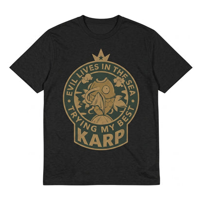 Magikarp Vintage Wash 2-Sided Graphic Karp Trying My Best Retro Anime Oversized Gamer Gift Unisex TShirt