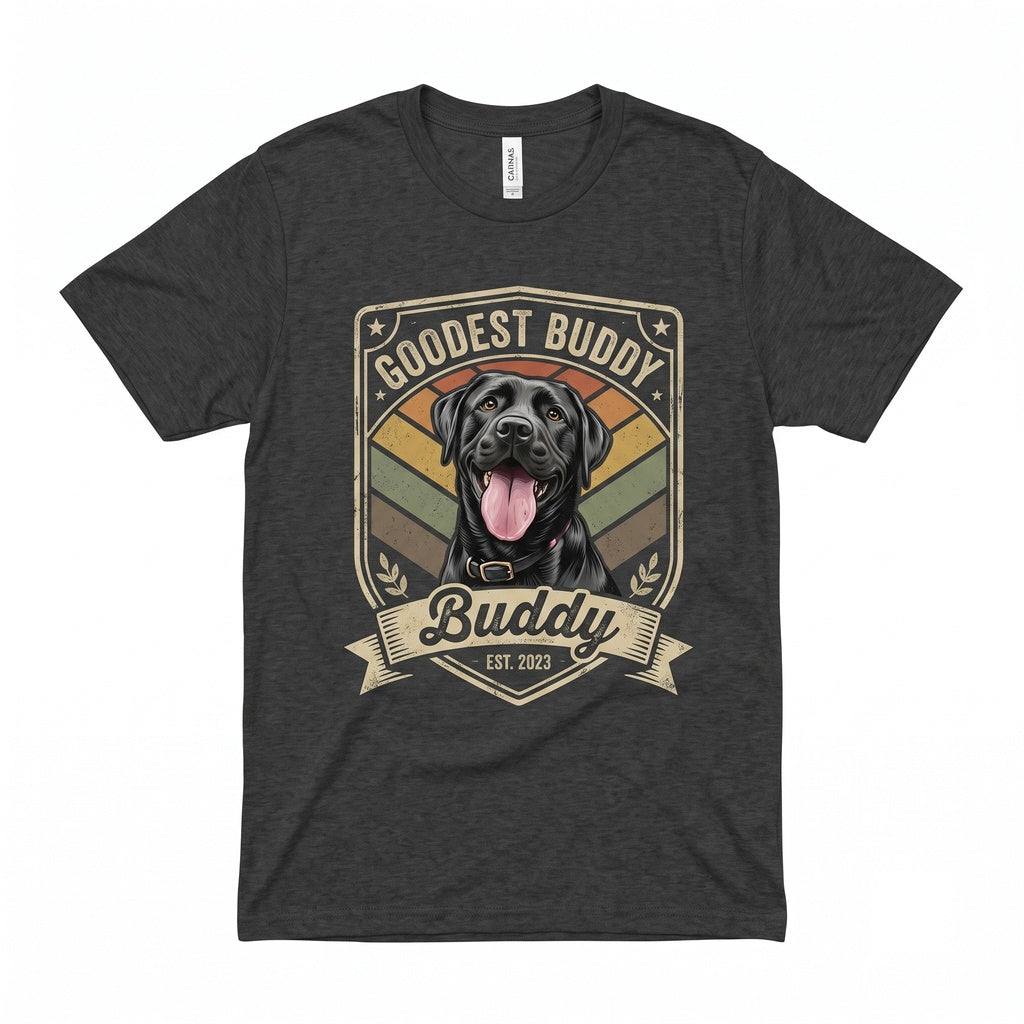 Retro Personalized Pet Portrait Dog Cat Name Gift Unisex TShirt