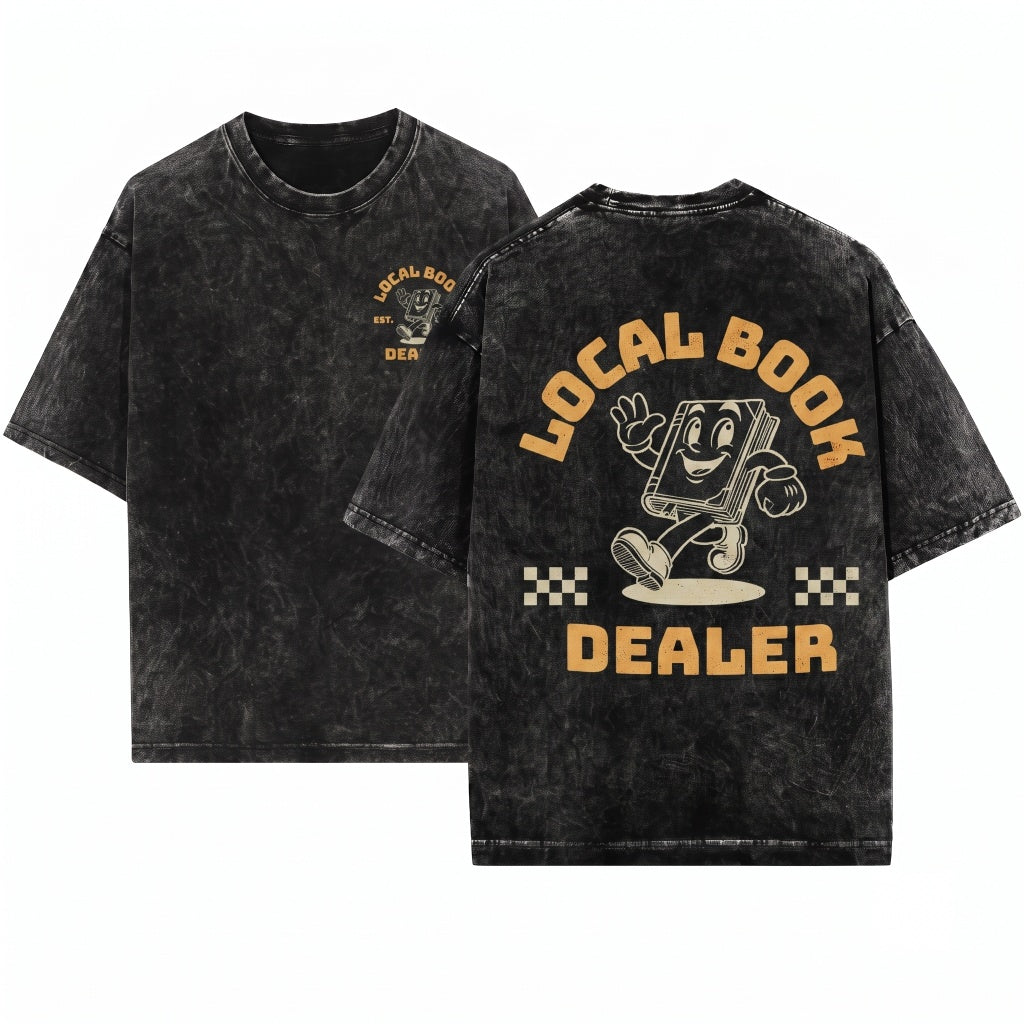 Local Book Dealer Cozy Store Owner Literary Gift Unisex Wash T-Shirt