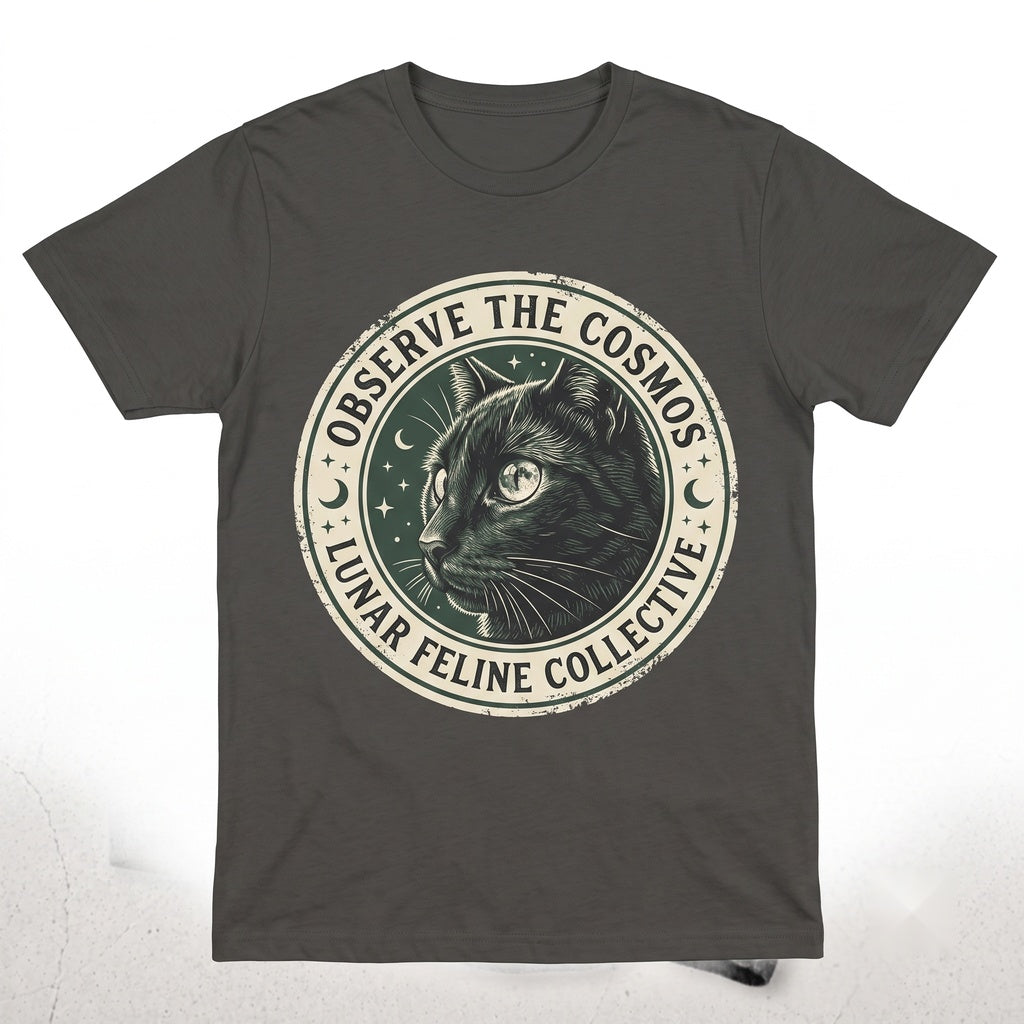 Black Cat Graphic Celestial Moon Eye Gothic Kitten Lover Gift Apparel Unisex TShirt