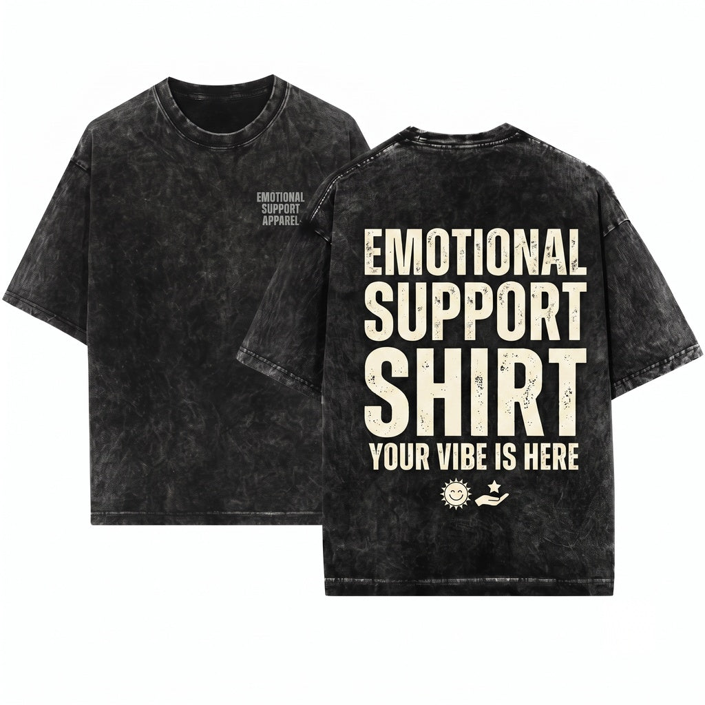 Emotional Support Funny Embroidered Cotton Baseball Cap Adjustable Mental Health Humor Novelty Gift Unisex Wash T-Shirt